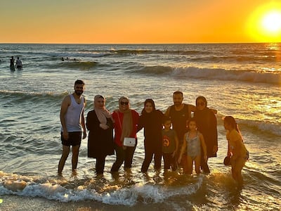 Narmin El Gabbour with her siblings and their children in Gaza before the war. Photo: Narmin El Gabbour