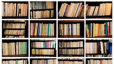 The private library of late novelist Abdul Rahman Munif in Damascus which was ransacked a year ago. Courtesy Al-Mahdi Shubat.