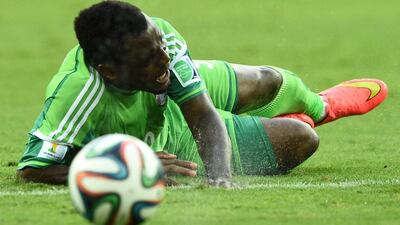 Emmanuel Emenike failed to excel in Nigeria’s attack against Iran. Jewel Samad / AFP Photo