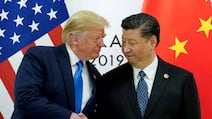 US President Donald Trump pictured with China's President Xi Jinping in Osaka, Japan on June 29, 2019. Reuters