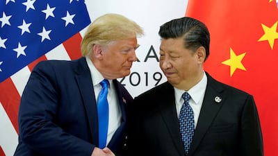 US President Donald Trump pictured with China's President Xi Jinping in Osaka, Japan on June 29, 2019. Reuters