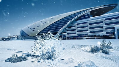 A Dubai Metro station.