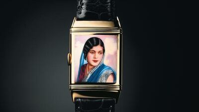 A rare 1936 Jaeger-LeCoultre Reverso with an enamelled portrait of an Indian woman. Courtesy Jaeger-LeCoultre