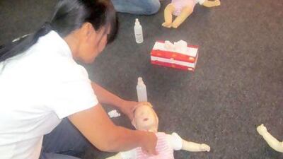 Caregivers learn first aid and CPR at The Perfect Help. Deborah Jossa calls this training 'essential' for nannies and parents. Courtesy The Perfect Help
