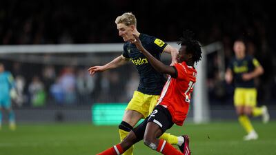 Superb block on Miley effort from inside penalty area in opening quarter of an hour while one run to track back and tackle Gordon summed up Luton’s first-half efforts. Must have picked up knock as came off at half-time after excellent 45 minutes. AFP