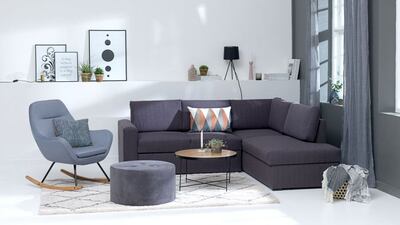 Nebel rocking chair from Jysk was Dh999, now Dh499. Photo: Jysk