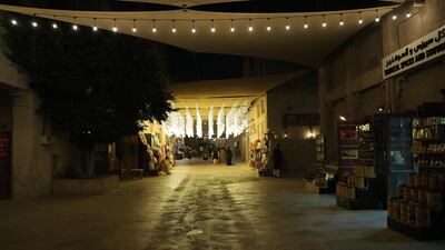 The historic Al Seef market in Dubai lit up for Ramadan. EPA