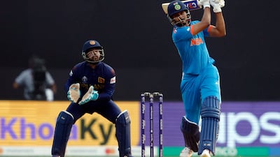India's Shreyas Iyer blasted six sixes in an entertaining 82. Reuters