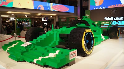 Saudi Arabian GP organisers unveiled the world's biggest F1 car made out of 500,000 Lego bricks. Courtesy Saudi Arabian Grand Prix