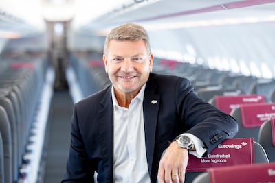 Eurowings chief executive Jens Bischof says the airline remains focused on Middle East expansion. Photo: Eurowings