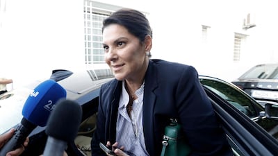 Moroccan Prime Minister Fatima Ezzahra El Mansouri arrives for a meeting in Rabat on Tuesday. AFP