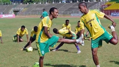 Ethiopia, one of the founding countries of the African Football Confderation, play their first match in the Cup of Nations for 31 years. Jenny Vaughan / AFP