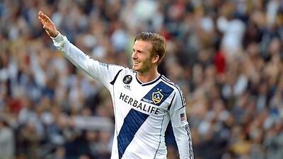 David Beckham bids farewell to the LA Galaxy fans.