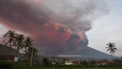 Mount Agung volcano erupts as seen from Culik Village, Karangasem, Bali, Indonesia. Nyoman Budhiana/Reuters