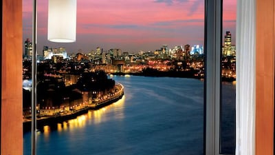 The view from the window of a deluxe room at Four Seasons Hotel London at Canary Wharf. Courtesy: Four Seasons Hotel London at Canary Wharf