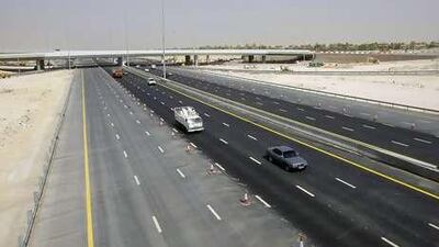 The new interchange at the Emirates Road near Arabian Ranches and Dubai Autodrome.