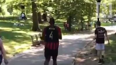 Paul Pogba in Central Park.