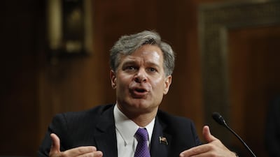 Christopher Wray was formerly a high ranking official in President George W Bush's Justice Department (AP Photo/Pablo Martinez Monsivais)