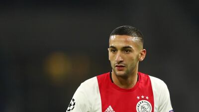 Hakim Ziyech scored in both legs against Real Madrid in the Champions League round of 16 last season. Getty Images
