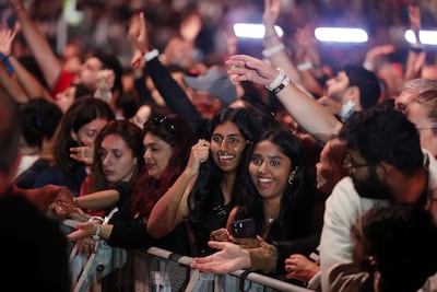 Jackets and jumpers are recommended as the nights get cooler in Abu Dhabi. Pawan Singh / The National