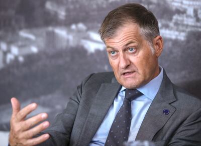 EU Ambassador to the UAE, Andrea Matteo Fontana. Victor Besa / The National