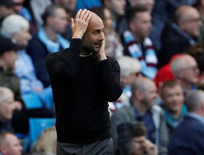 Manchester City manager Pep Guardiola says it is time for supporters to celebrate their title win. Lee Smith / Reuters