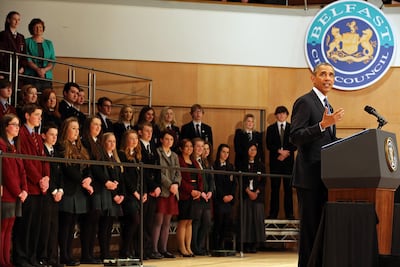 Barack Obama visited Northern Ireland when it hosted a G8 summit in 2013. Getty