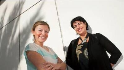 Sarah Smith, left, and Sahar Fikree, the organisers of the Hello DXB Challenge. Jaime Puebla / The National