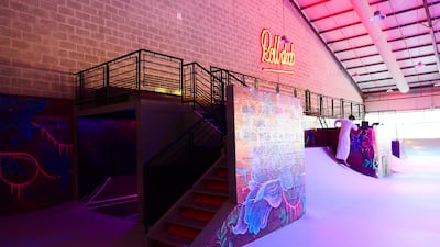 The 500-metre diameter skate rink also includes ramps for skaters to practise their tricks. Pawan Singh / The National