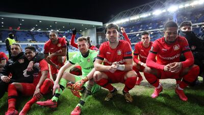 13. Bayer Leverkusen - 3283 points. Team enjoys a win in the Europa League. EPA