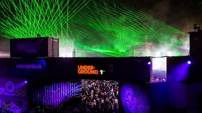 The Underground section has four stages playing techno and techno house music