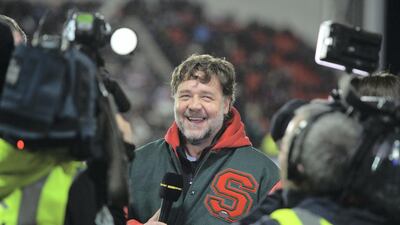 Gladiator star Russell Crowe has been part owner of the South Sydney Rabbitohs NRL team since 2006. Getty Images