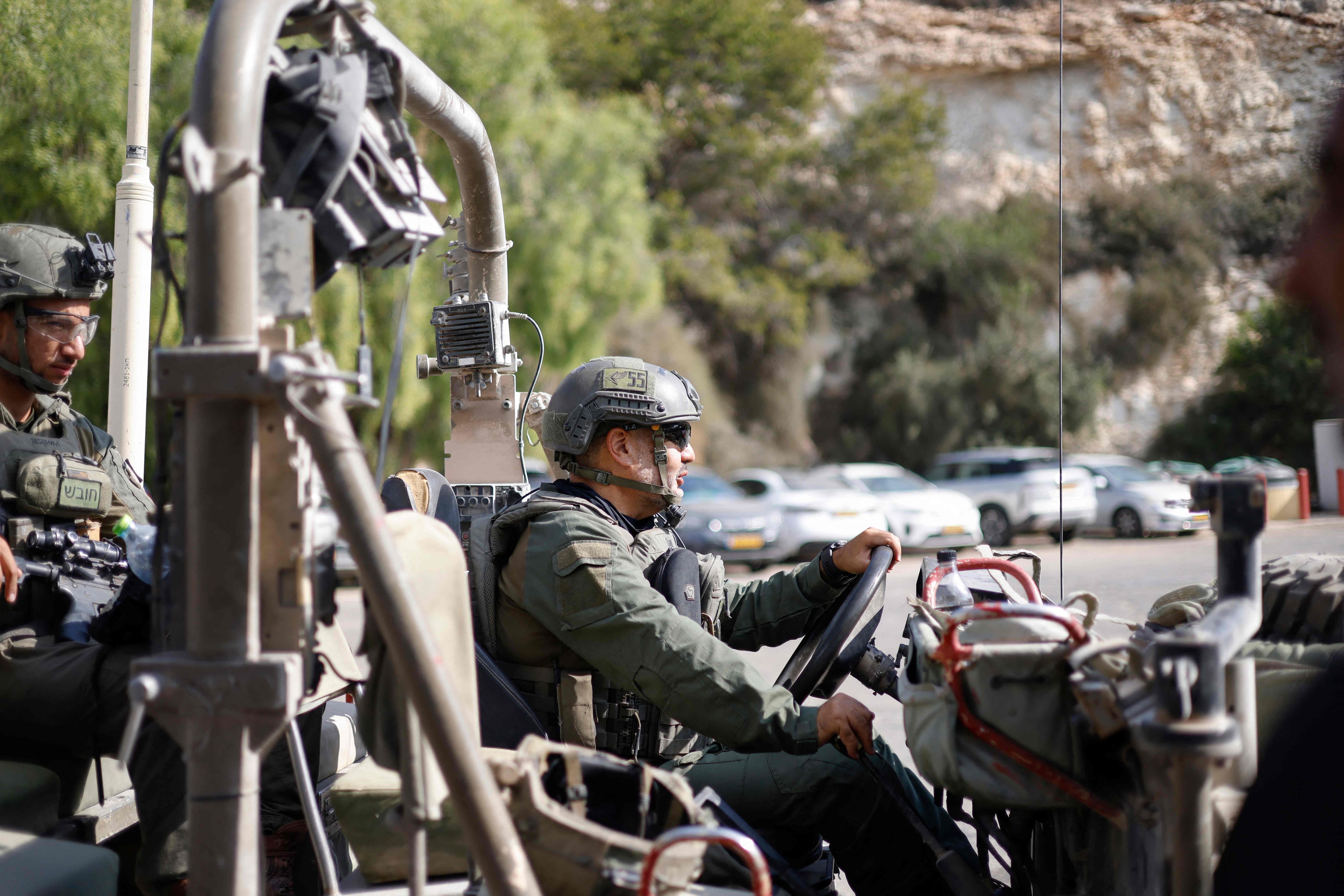 Israeli troops prepare to enter southern Lebanon. AFP