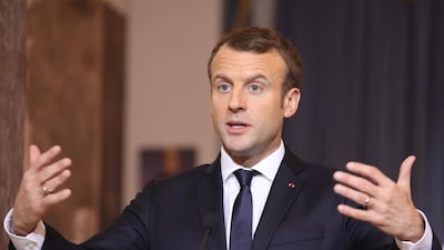 France's President Emmanuel Macron gives a press conference with Niger's President at the presidential palace in Niamey on December 23. AFP/Ludovic Marin