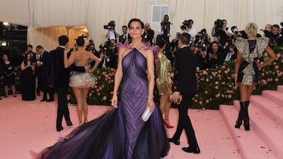 Actress Katie Holmes arrives at the 2019 Met Gala in New York on May 6. AFP
