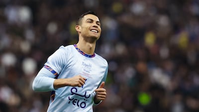 Cristiano Ronaldo during the Riyadh All-Stars against PSG at the King Fahd University Stadium in Riyadh, Saudi Arabia.