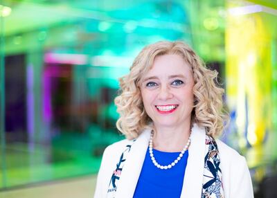 Lourdes F. Vega is honoured for her contributions in the area of clean energy and sustainability. Reem Mohammed / The National