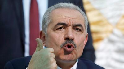 Palestinian Prime Minister Mohammad Shtayyeh speaks during the leadership meeting to discuss the Israeli planned annexation of parts of the occupied West Bank, in Jordan Valley Reuters