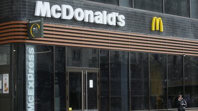 A closed McDonald's restaurant in Kyiv. The fast-food company had 109 restaurants in Ukraine before the war with Russia began. Reuters