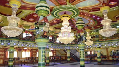 Freddy Mamani’s interior for the Principe Alexander ballroom in El Alto, Bolivia. AP photos