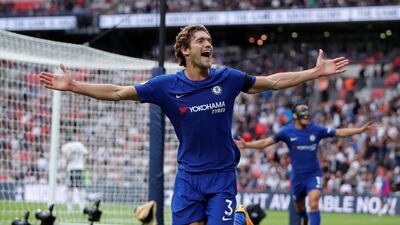 Marcos Alonso scored both of Chelsea's goals in their 2-1 win over Tottenham Hotspur. Action Images via Reuters/Andrew Couldridge