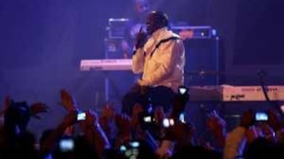 The American singer Akon performs at the Palladium in Dubai Media City last week where he threw his shirt into the crowd.