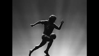 A stylised image of Diego Maradona in The Match, which examines how four minutes at the Azteca turned a footballer into a global legend. Photo: Labhouse & Industria del Milagro