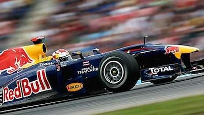 Sebastian Vettel, of Red Bull-Renault, raced to his third consecutive pole position.