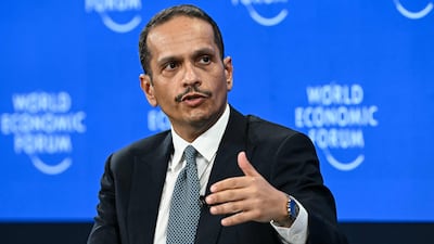 Qatar's Prime Minister Sheikh Mohammed bin Abdulrahman called for a new Middle East security framework at the World Economic Forum in Davos. AFP