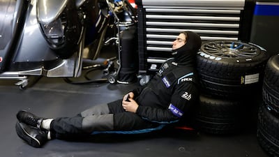 A mechanic sleeps during the 24 Hours of Le Mans car race in France. AP