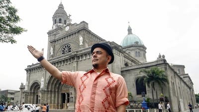 Filipino performance artist and cultural activist Carlos Celdran. Ritchie B Tongo / EPA / Shutterstock