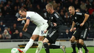 Harry Kanescores against Mura at Tottenham Hotspur Stadium. Getty
