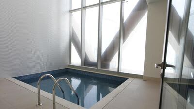 An indoor pool in one of the penthouse apartments at Gate Towers. Clint McLean for The National