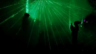 Visitors view illuminations at the Windsor Great Park display. Reuters